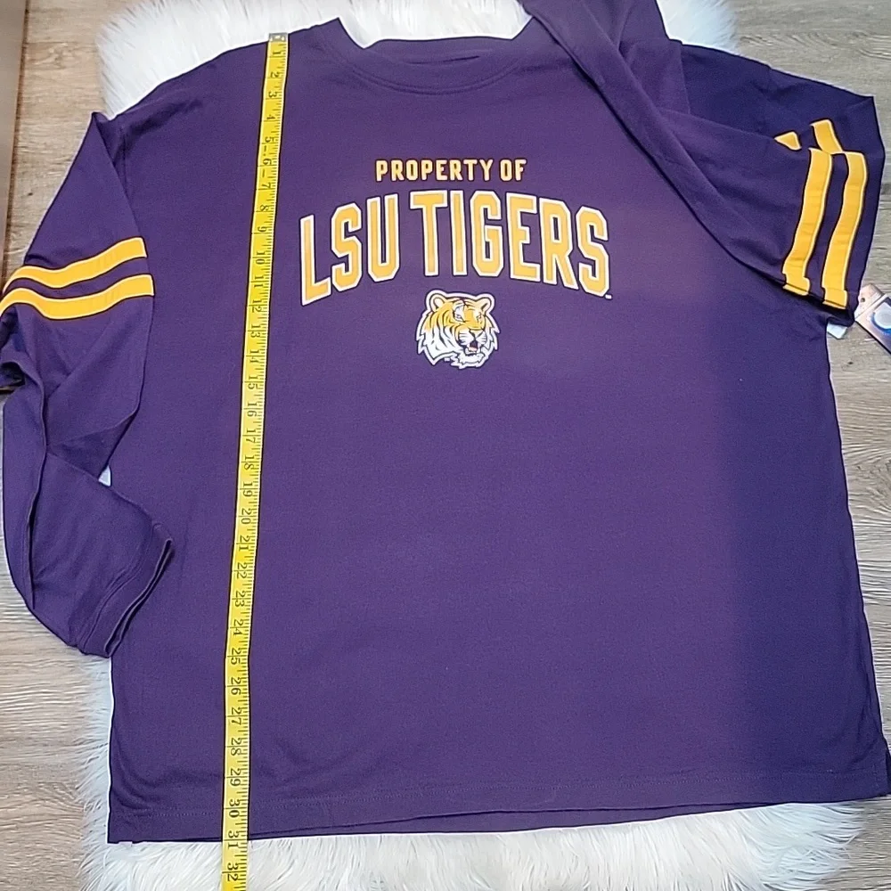 LSU Tigers Long Sleeve Jersey Style T Shirt - Picture 7 of 9